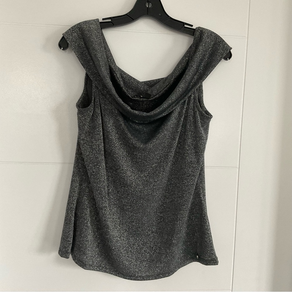 Sparkling Gray Sleeveless Top